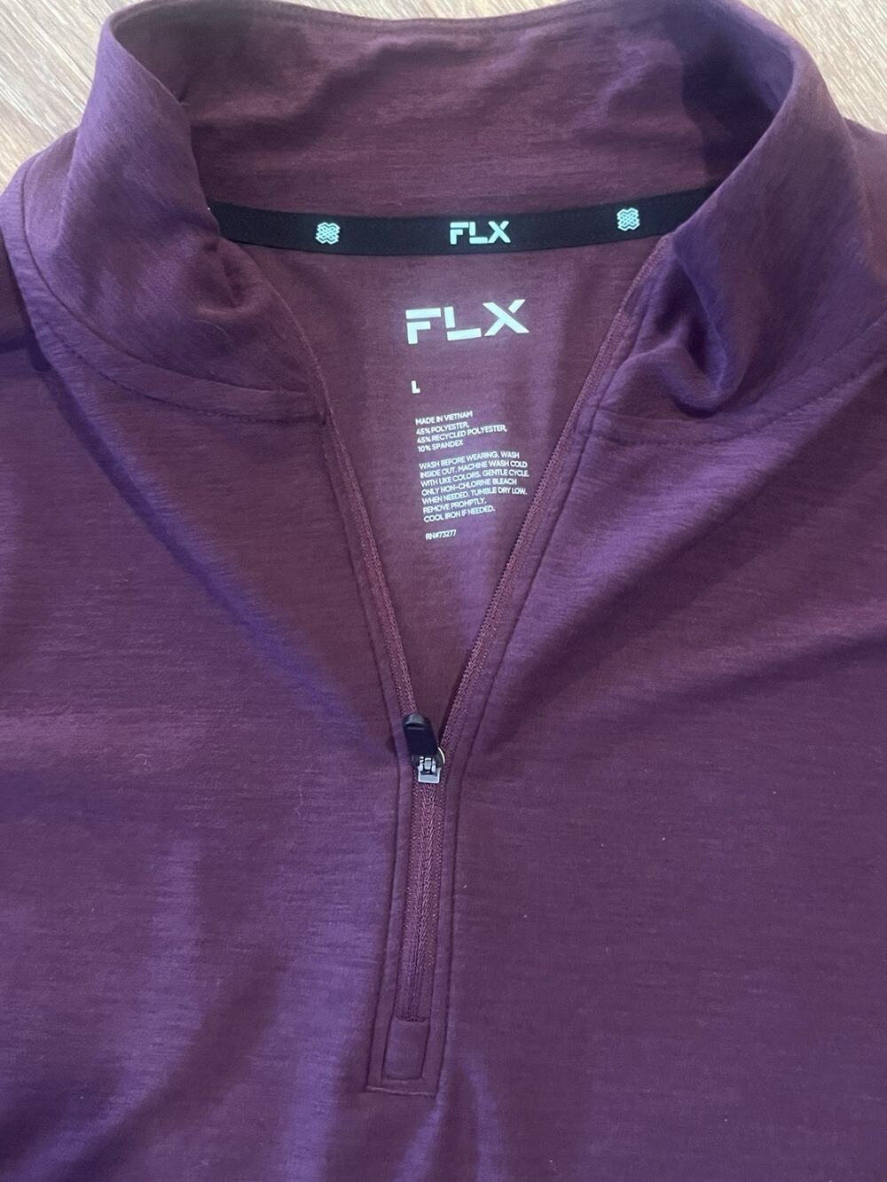 Men’s FLX by Kohl’s Burgundy Full Zip Active Jacket Size L Athleisure SOFT